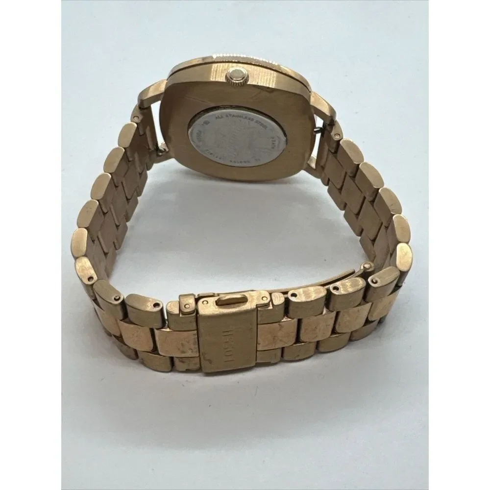 Fossil Idealist ES4195 Unisex Rose Gold Stainless Steel Analog Dial Watch JNA360